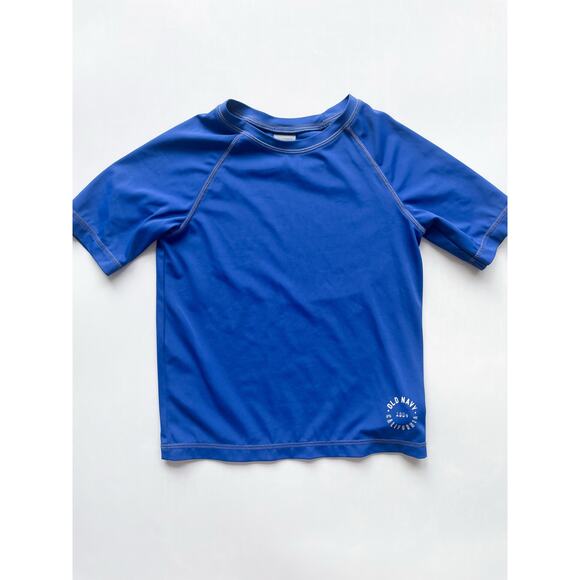 Toddler Boys Solid Blue Short Sleeve Rash Guard Old Navy Size 3T - Picture 1 of 5